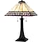 Quoizel Tiffany Table Lamp Tiffany 2 Lights Matte Black. TF16138MBK - alternate 1